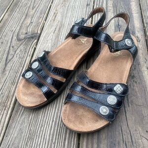 Dansko Jess Black Sandals 39